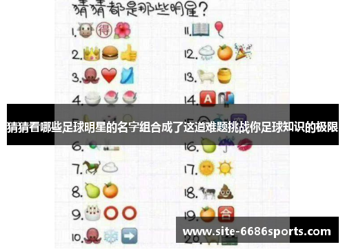 猜猜看哪些足球明星的名字组合成了这道难题挑战你足球知识的极限